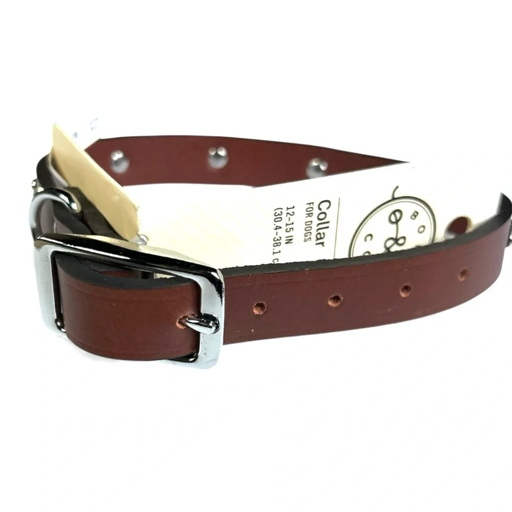 New Bond & Co leather dog collar S